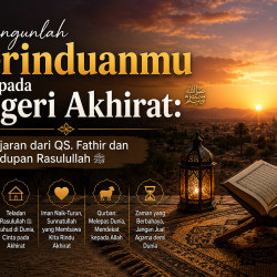 Bangunlah Kerinduanmu pada Negeri Akhirat: Pelajaran dari QS. Fathir dan Kehidupan Rasulullah ﷺ