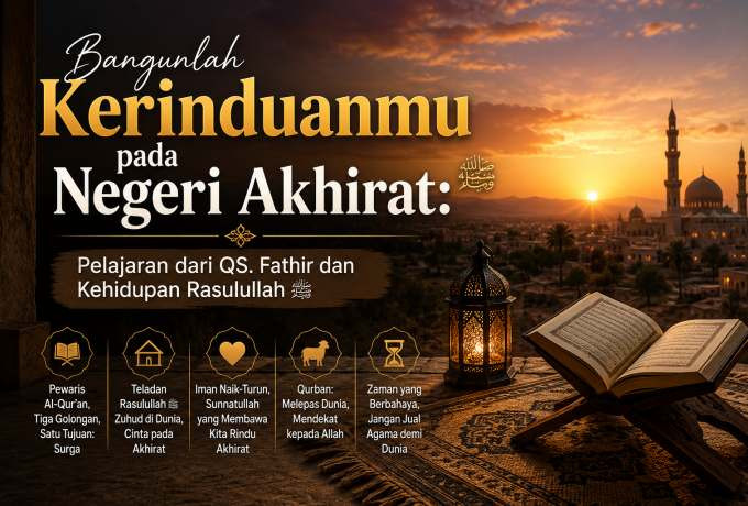 Bangunlah Kerinduanmu pada Negeri Akhirat: Pelajaran dari QS. Fathir dan Kehidupan Rasulullah ﷺ
